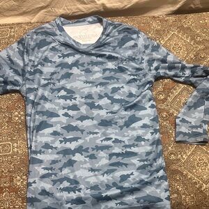 Properly Tied Kids Blue Camo Shirt